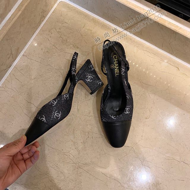 Chanel女鞋 香奈兒時尚經典涼鞋 Chanel中跟涼鞋  naq1097